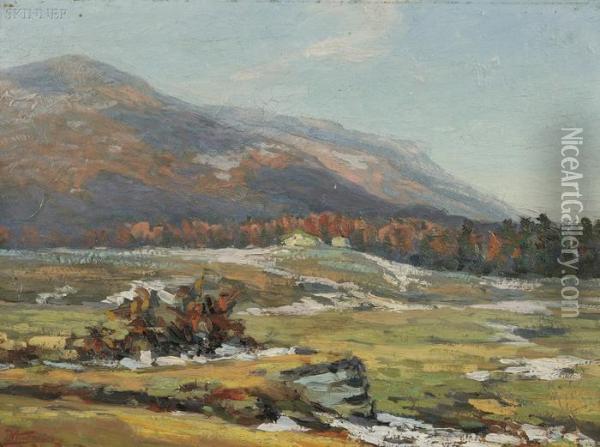 Traces Of Snow Oil Painting - Walter Koeniger