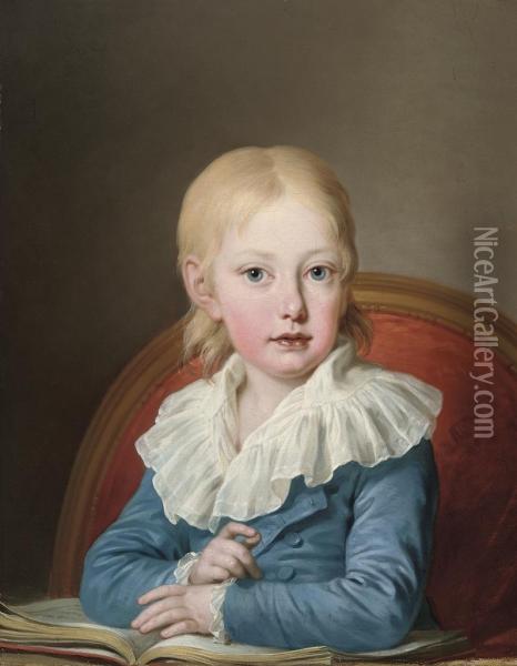 Portrait Of Archduke Josef Franz Leopold Of Austria (1799-1807) Oil Painting - Josef Kreutzinger