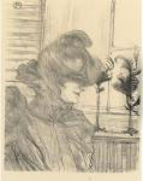 Madame Le Margoin, Modiste (d. 325; A. 370; W. 334; Adr. 362) Oil Painting - Henri De Toulouse-Lautrec