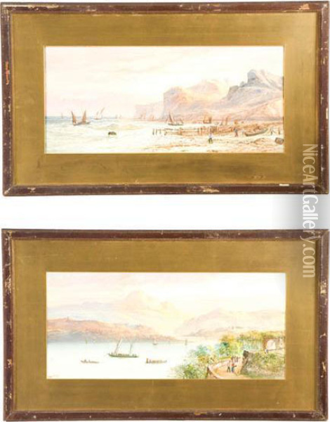 Harbor Scenes Oil Painting - Lennard Lewis