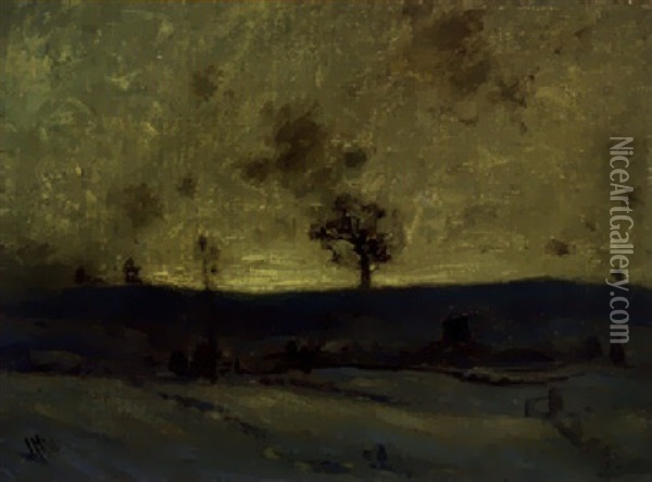 Snowfields, Evening Oil Painting - James Edward Hervey MacDonald