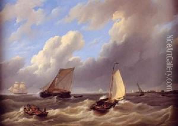 Marine Oil Painting - Petrus Jan Schotel