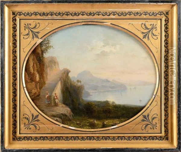 Vue Sur La Baie De Naples Oil Painting - Gabriele Smargiassi