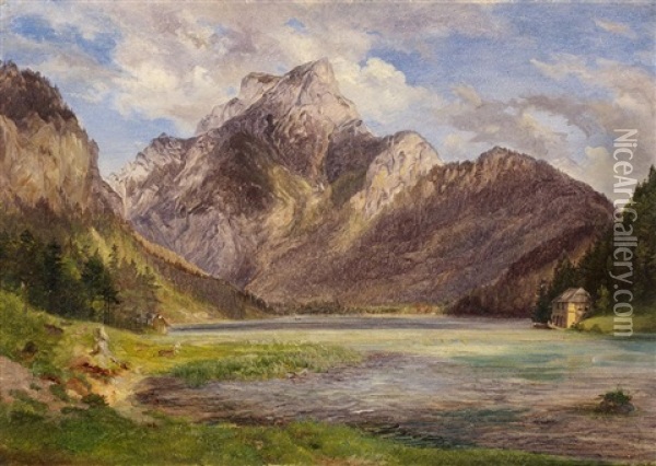 Watzmann Am Abend Oil Painting - Friedrich Loos