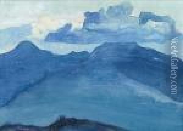Cloud, From The 'himalayan' Series Oil Painting - Nicolaj Konstantinov Roerich