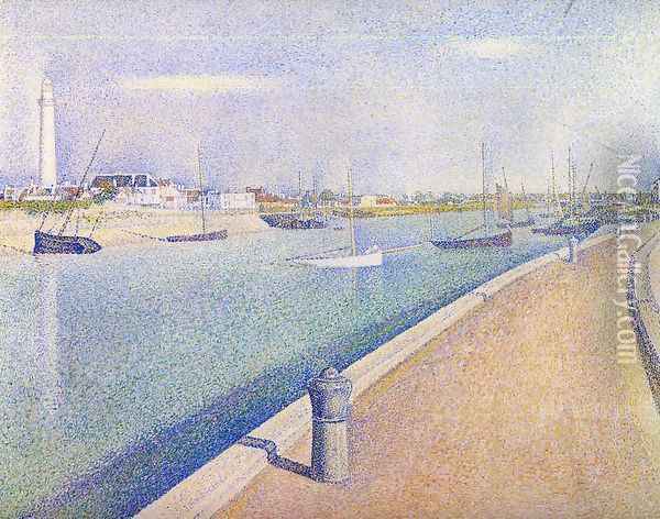 The Channel at Gravelines, Petit-Fort-Philippe Oil Painting - Georges Seurat