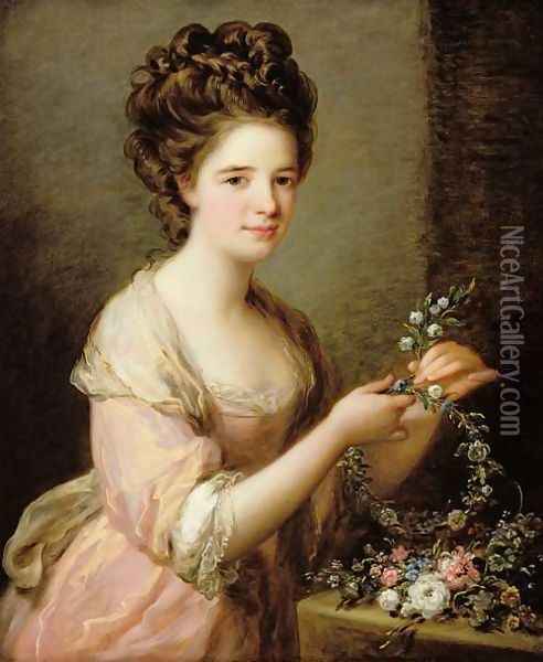 Portrait of Eleanor Countess of Lauderdale Oil Painting - Angelica Kauffmann