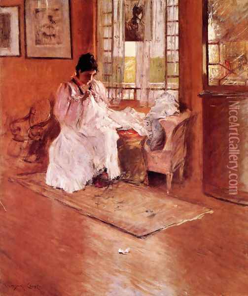 For The Little One Aka Hall At Shinnecock Oil Painting - William Merritt Chase