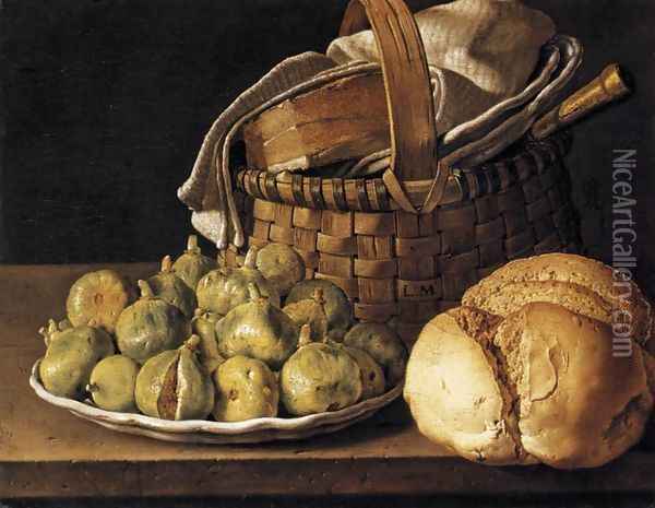 Still-Life with Figs 1760s Oil Painting - Luis Eugenio Melendez