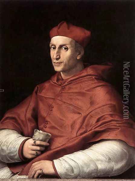 Portrait of Cardinal Bibbiena Oil Painting - Raffaelo Sanzio