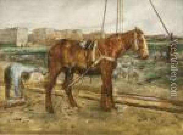 Werkpaard Oil Painting - George Hendrik Breitner