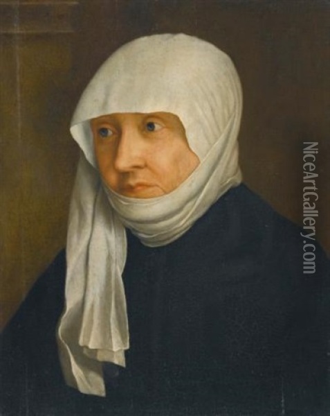 Portrait Of A Lady, Thought To Be Sabina Of Bavaria (1492-1564) Oil Painting - Christoph Amberger