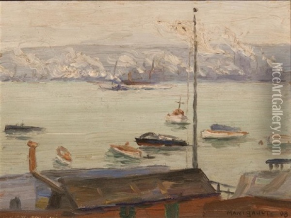 Columbia Yacht Club Oil Painting - Edward Middleton Manigault