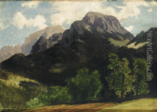 Sommerliche Gebirgslandschaft Oil Painting - Ernst Otto Reiniger