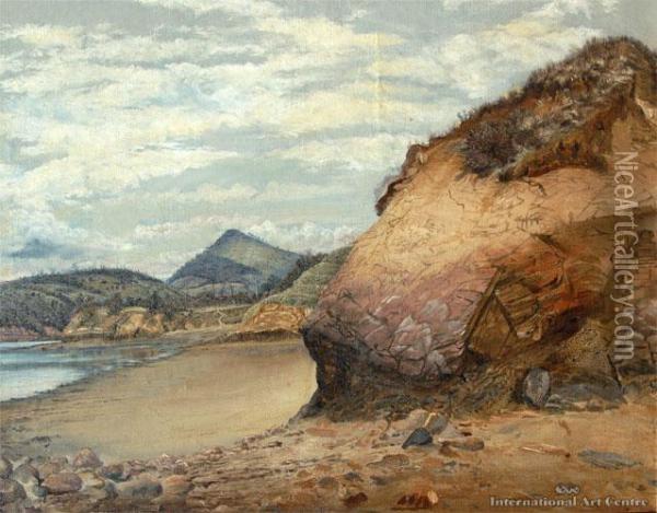 Harbour Cone & Ross Point, Turnbulls Bay Oil Painting - David Con Hutton
