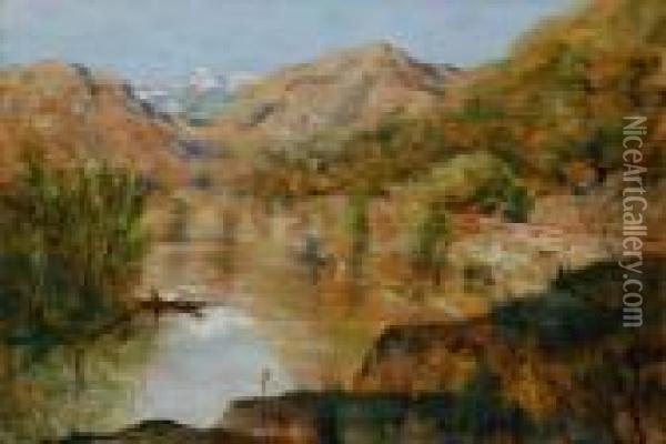 Il Lago Nella Valle Oil Painting - Telemaco Signorini