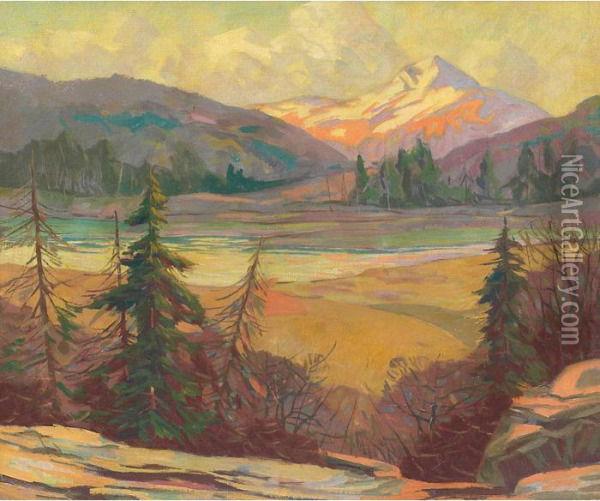 Across The Valley Oil Painting - Carl Rudolph Krafft