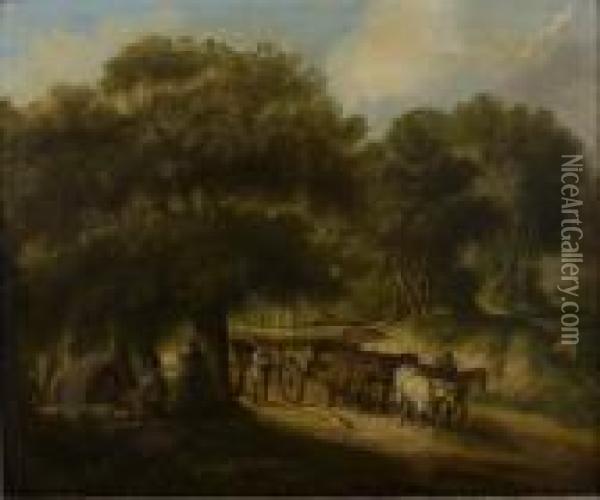 Road Home Oil Painting - Snr William Shayer