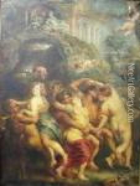 Satyrs And Maenads Oil Painting - Peter Paul Rubens