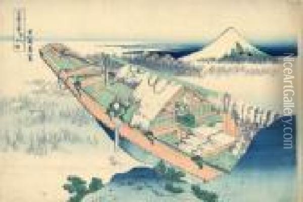 Vues Du Mont Fuji Oil Painting - Katsushika Hokusai