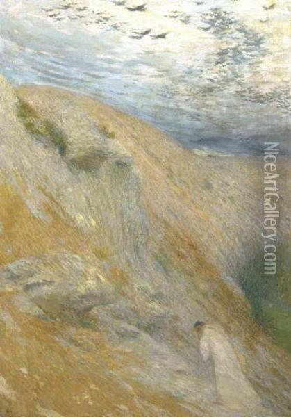 Orphee Venant De Perdre Definitivement Eurydice Oil Painting - Henri Martin