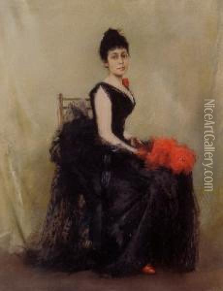 Portrait Of A Lady Oil Painting - Robert Frederick Blum