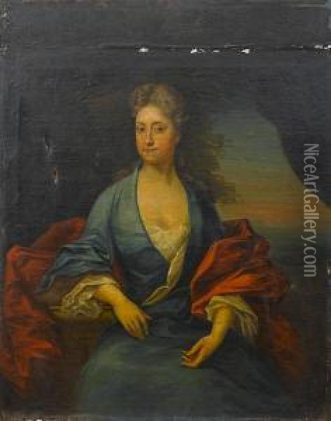 Portrait Of A Lady Oil Painting - Charles Jervas