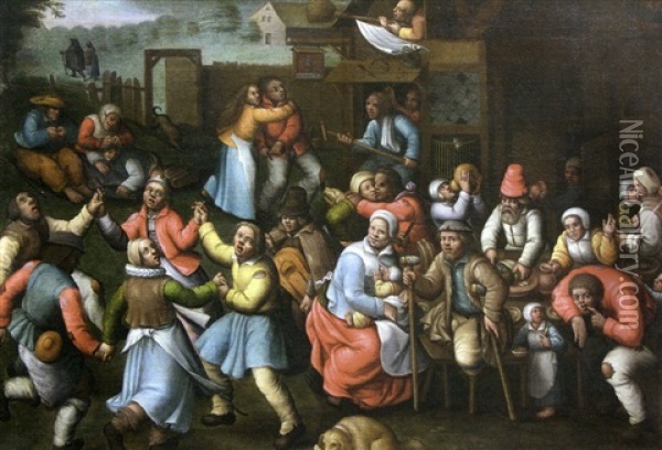 La Danse Paysanne Oil Painting - Pieter Brueghel III