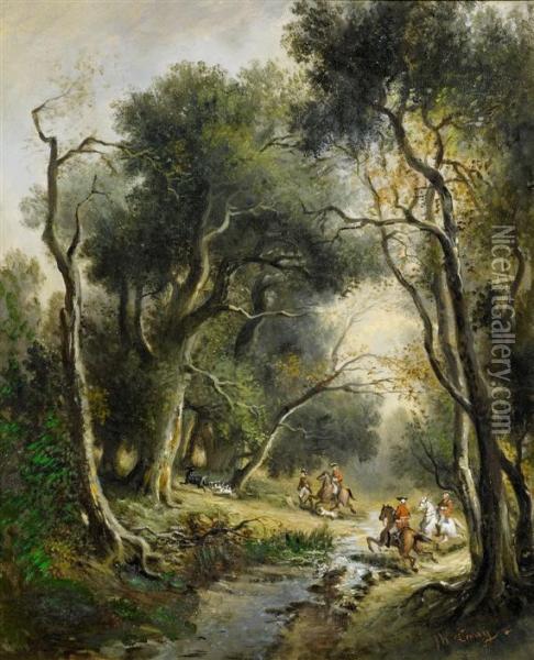 Hunting Scenes Oil Painting - Jean-Louis Bonthoux