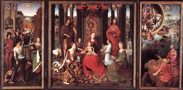 St John Altarpiece 1474-79 Oil Painting - Hans Memling