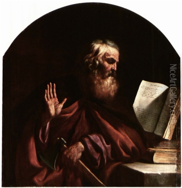 Saint Matthias Oil Painting -  Guercino