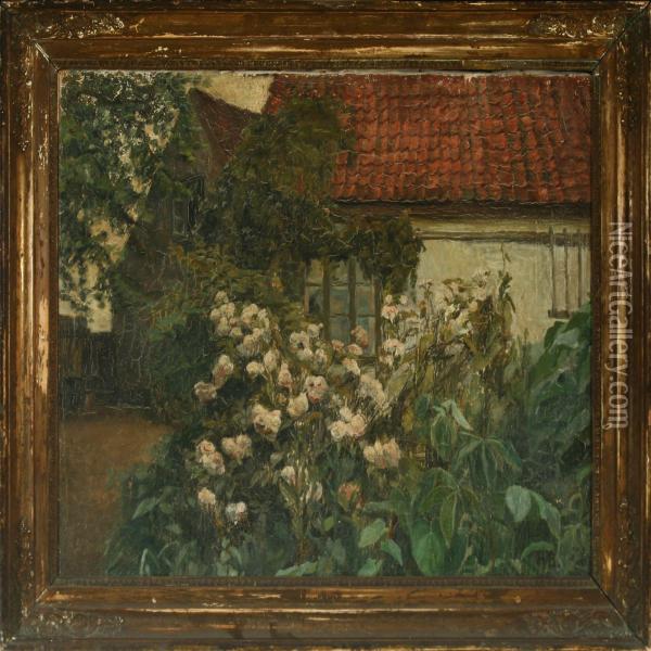 Vigorous Flowers Along The Path Oil Painting - Hedvig Brandt
