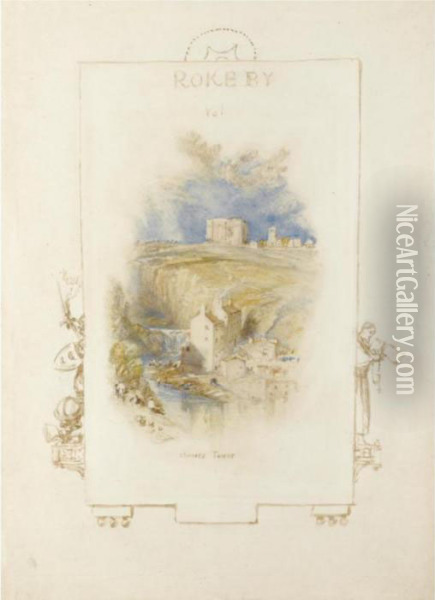 Bowes Tower, Yorkshire Oil Painting - Joseph Mallord William Turner