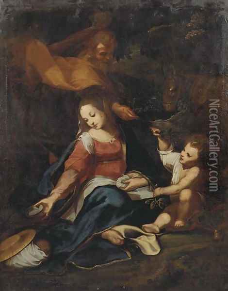 The Rest on the Flight into Egypt Oil Painting - Federico Fiori Barocci