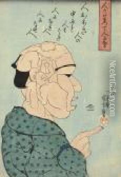 Hito Katamatte Hito Ni Naru (men Join To Make A Man) Oil Painting - Utagawa Kuniyoshi