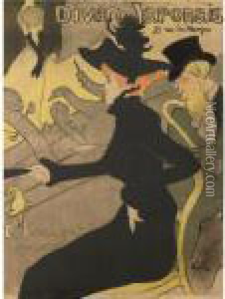 Divan Japonais Oil Painting - Henri De Toulouse-Lautrec