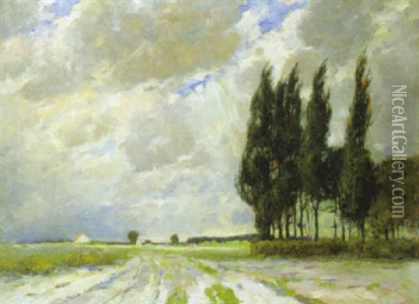 Landschap Oil Painting - Herman Broeckaert