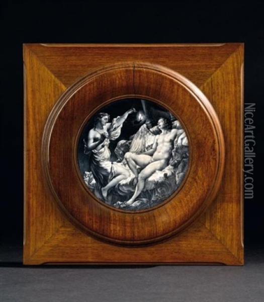 Le Sommeil De Cupidon Oil Painting - Taxile Maximin Doat