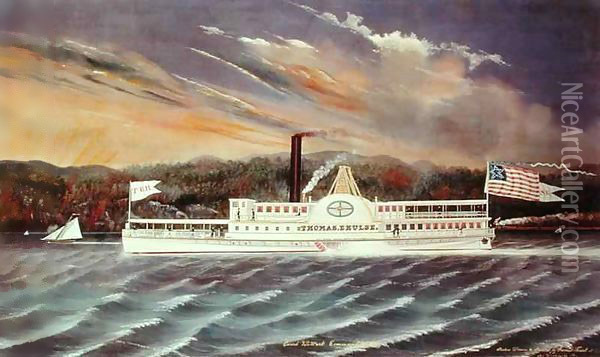 Steamboat 'Thomas E. Hulse' Oil Painting - James Bard