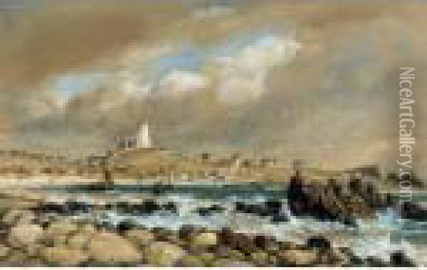 View Of St Agnes, Scilly Isles Oil Painting - Edward William Cooke