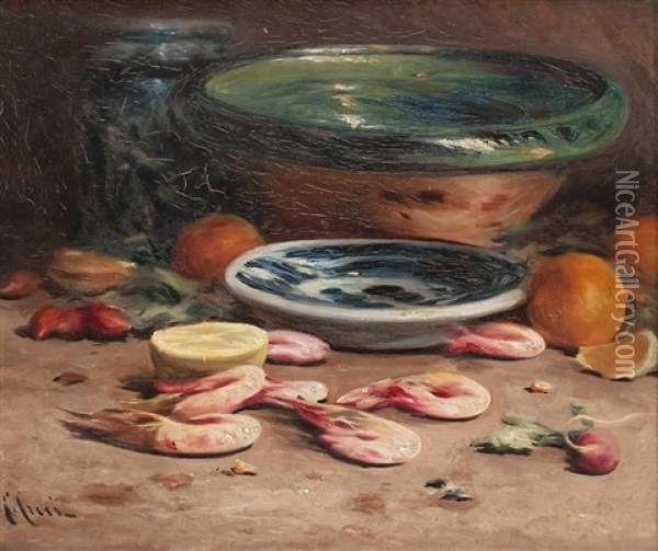 Bodegon Oil Painting - Enrico Creci Alcober