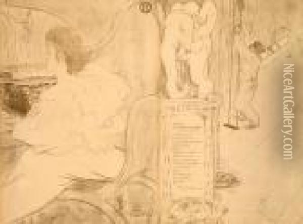 Couverture De L'estampe Originale Oil Painting - Henri De Toulouse-Lautrec