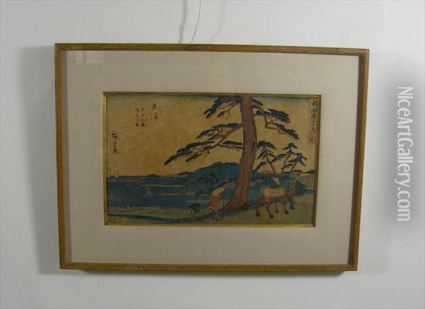 Untitled Oil Painting - Tokubei Iii Hiroshigeando