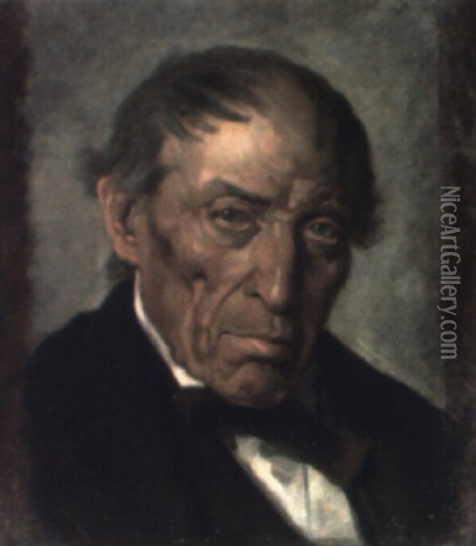 Retrato De Caballero Oil Painting - Vicente Palmaroli y Gonzales
