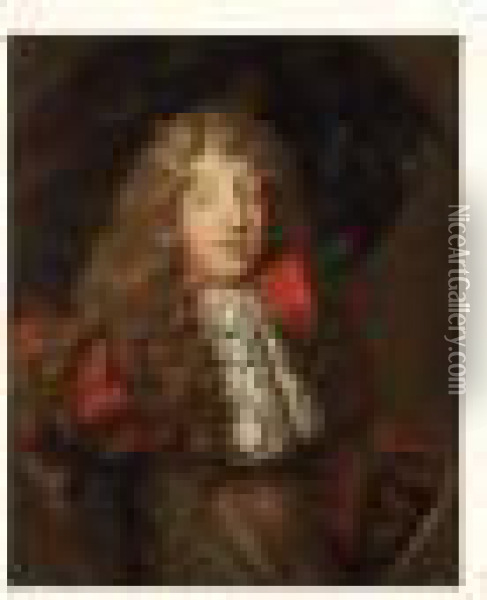 Portrait Presume Du Grand Dauphin Oil Painting - Pierre Le Romain I Mignard