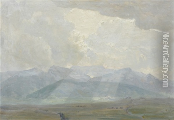 Nebelmeer Rigi Oil Painting - Wilhelm Ludwig Lehmann