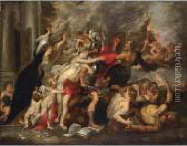 An Allegory Of War And Peace Oil Painting - Peter Paul Rubens