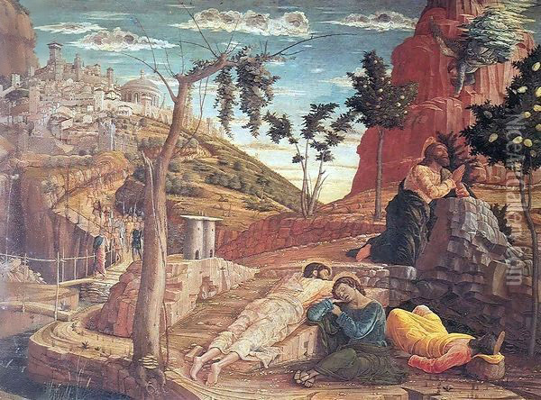 San Zeno Altarpiece Agony in the Garden Oil Painting - Andrea Mantegna