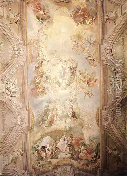 Triumph of Christ 1772 74 Oil Painting - Franz Anton Maulbertsch