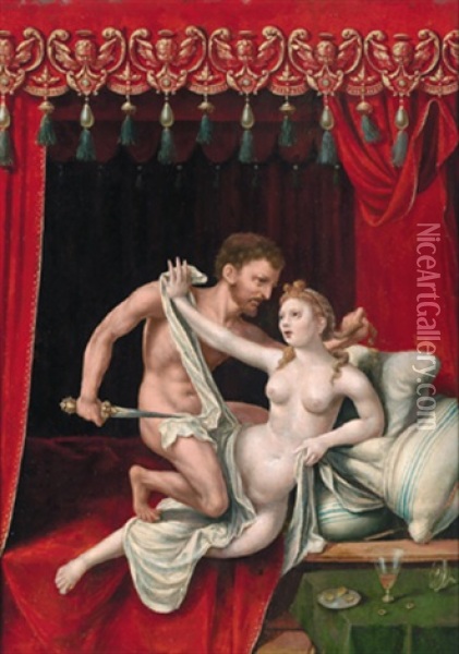Tarquinius Und Lukretia Oil Painting - Jan Gossaert